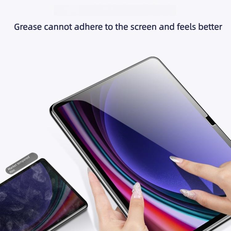 For Galaxy Tab S10+ / S9 FE+ Easy Install Box Dust-Free HD Curved Edge Anti-Fingerprint Tempered Glass Tablet Film