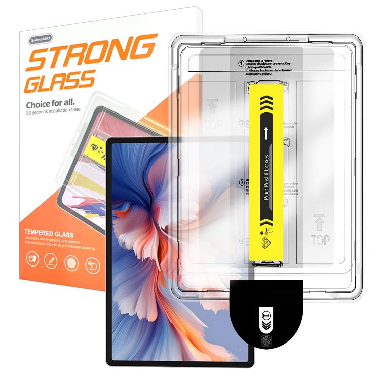For Lenovo YOGA Pad Pro Al 12.7 Easy Install Box Dust-Free HD Curved Edge Anti-Fingerprint Tempered Glass Tablet Film
