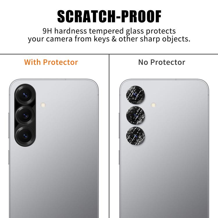 For Samsung Galaxy S25 5G Kalebol Silk-Screened HD Anti-Fingerprint AR Integrated Camera Lens Tempered Glass Film
