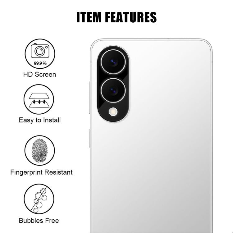 For Samsung Galaxy S25 Edge 5G Kalebol Silk-Screened HD Anti-Fingerprint AR Integrated Camera Lens Tempered Glass Film