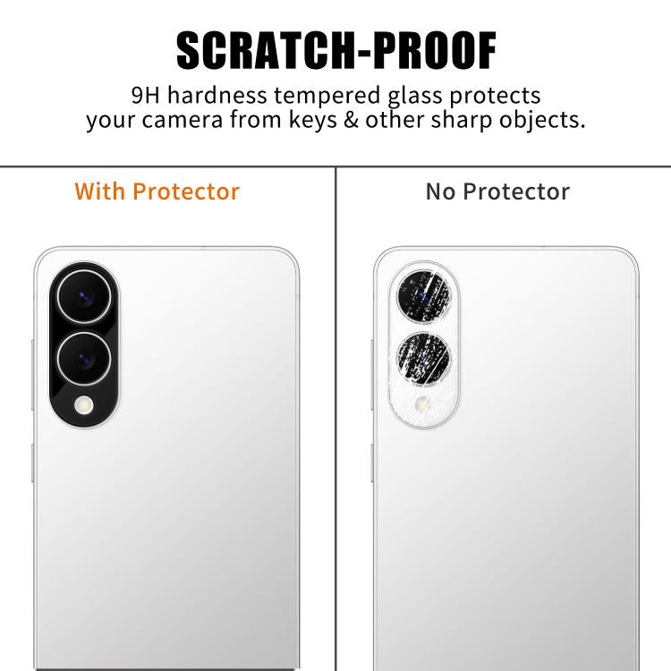 For Samsung Galaxy S25 Edge 5G Kalebol Silk-Screened HD Anti-Fingerprint AR Integrated Camera Lens Tempered Glass Film