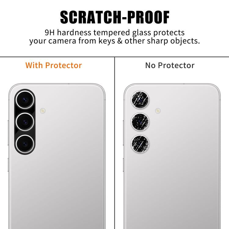 For Samsung Galaxy S24+ 5G Kalebol Silk-Screened HD Anti-Fingerprint AR Integrated Camera Lens Tempered Glass Film