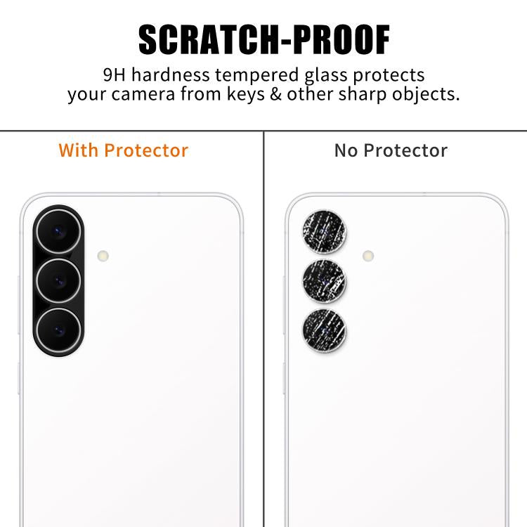 For Samsung Galaxy S24 FE 5G Kalebol Silk-Screened HD Anti-Fingerprint AR Integrated Camera Lens Tempered Glass Film