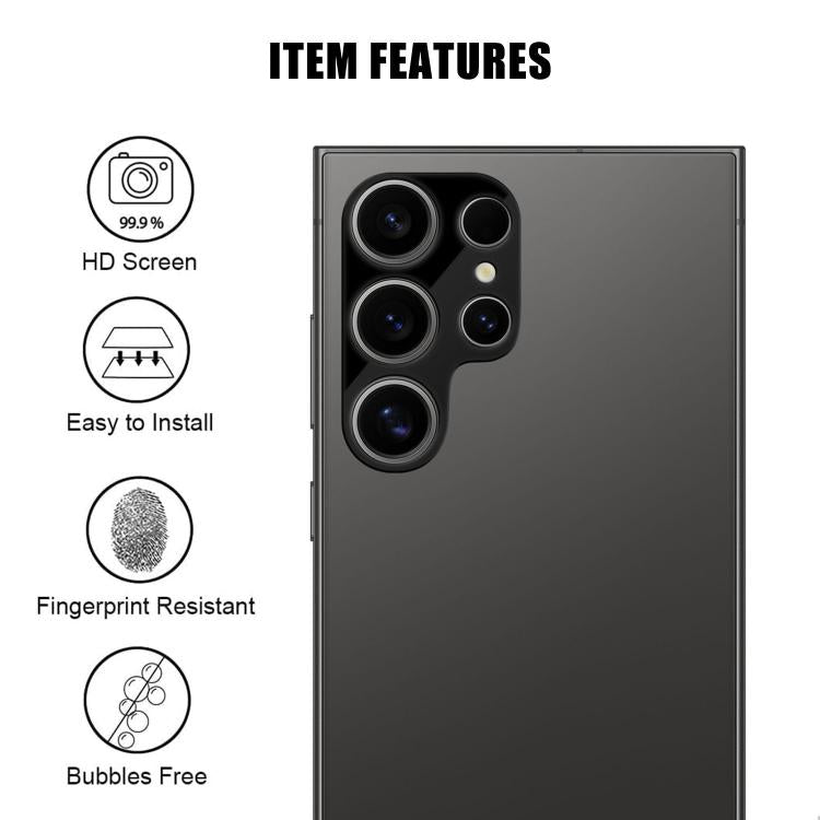For Samsung Galaxy S24 Ultra 5G Kalebol Silk-Screened HD Anti-Fingerprint AR Integrated Camera Lens Tempered Glass Film