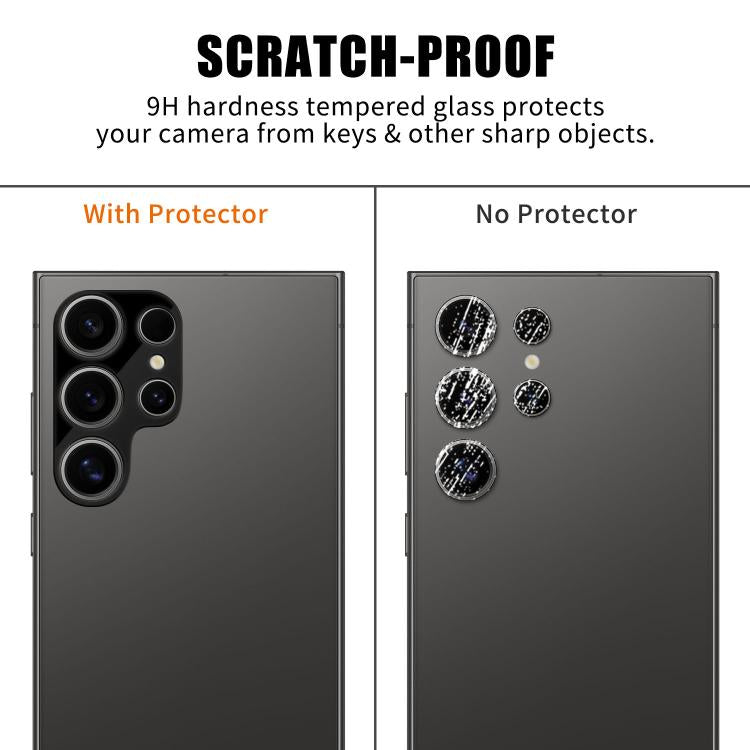 For Samsung Galaxy S24 Ultra 5G Kalebol Silk-Screened HD Anti-Fingerprint AR Integrated Camera Lens Tempered Glass Film