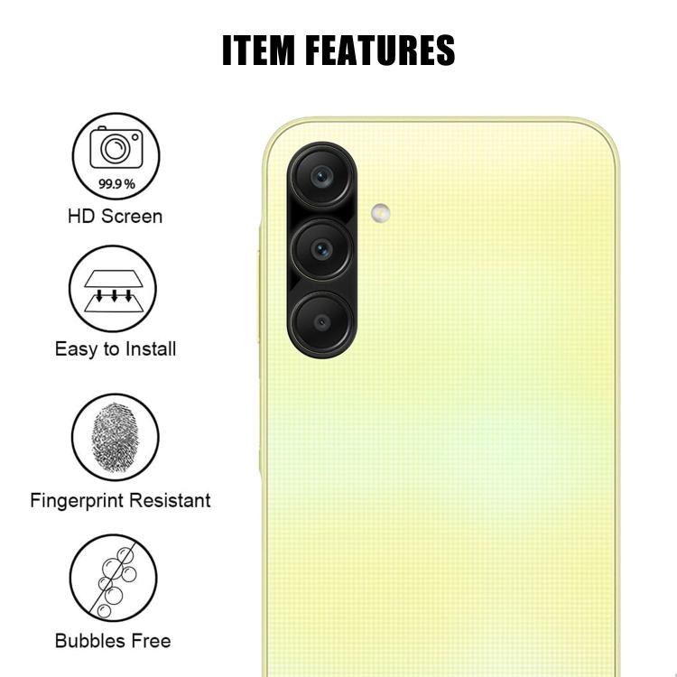 For Samsung Galaxy A15 5G Kalebol Silk-Screened HD Anti-Fingerprint AR Integrated Camera Lens Tempered Glass Film