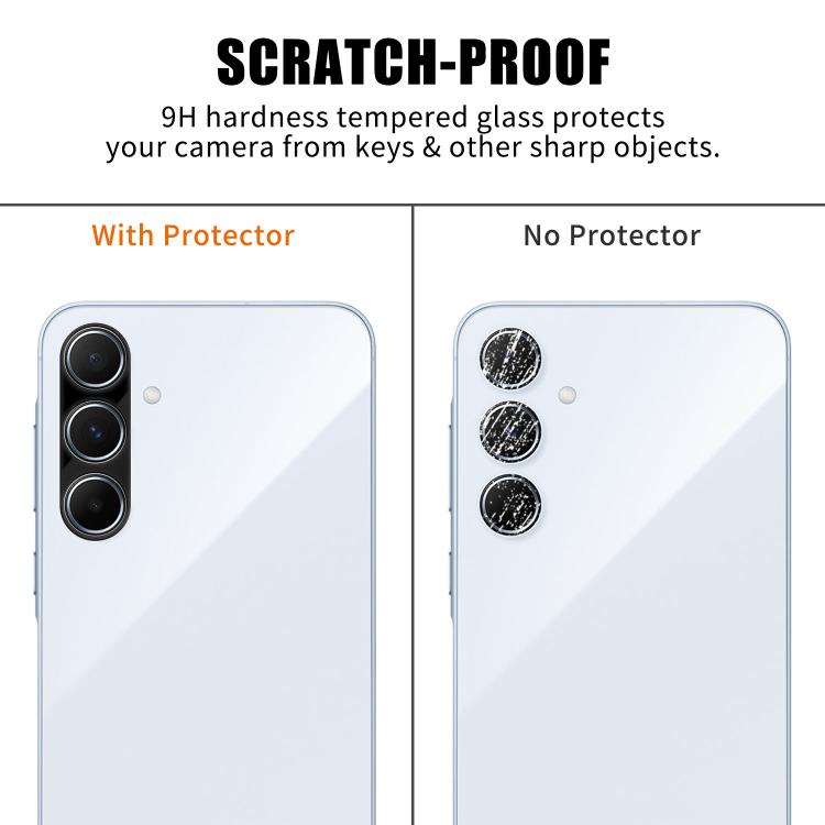 For Samsung Galaxy A35 5G Kalebol Silk-Screened HD Anti-Fingerprint AR Integrated Camera Lens Tempered Glass Film