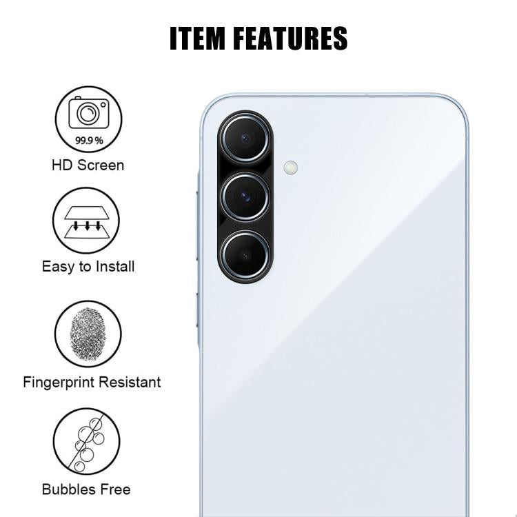 For Samsung Galaxy A55 5G Kalebol Silk-Screened HD Anti-Fingerprint AR Integrated Camera Lens Tempered Glass Film