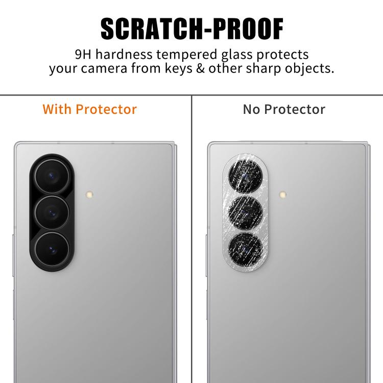 For Samsung Galaxy Z Fold7 5G Kalebol Silk-Screened HD Anti-Fingerprint AR Integrated Camera Lens Tempered Glass Film