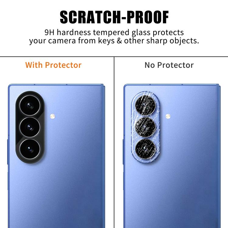 For Galaxy Z Fold8 Ultra 5G Kalebol Silk-Screened HD Anti-Fingerprint AR Integrated Camera Lens Tempered Glass Film
