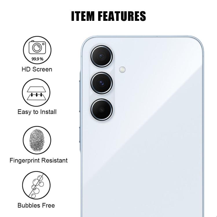 For Samsung Galaxy A55 5G Kalebol Transparent HD Anti-Fingerprint AR Integrated Camera Lens Tempered Glass Film