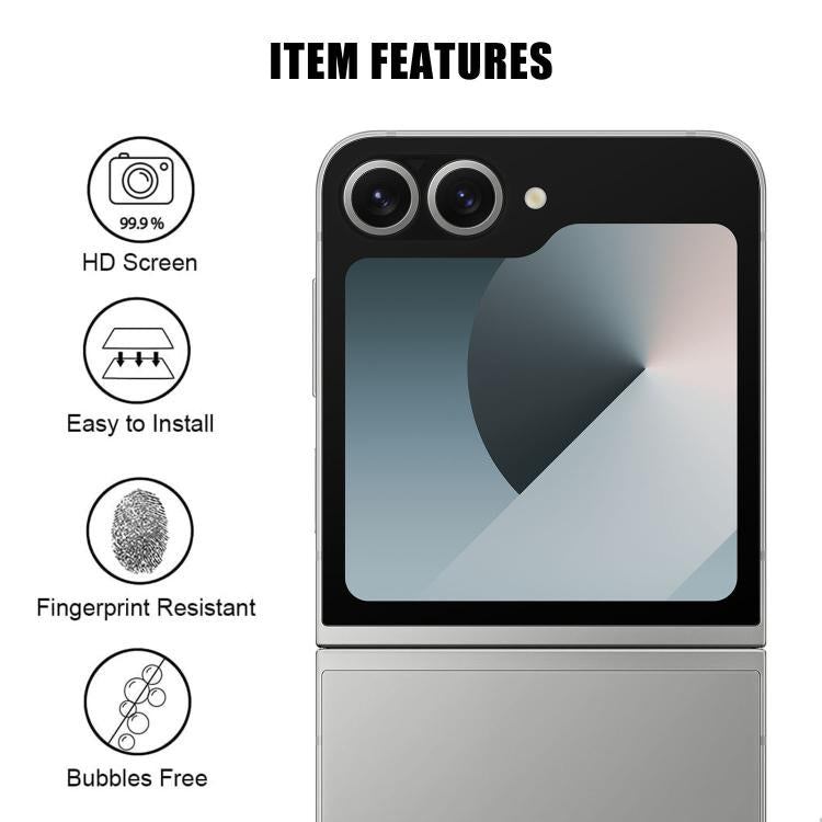 For Samsung Galaxy Z Flip6 Kalebol Transparent HD Anti-Fingerprint AR Integrated Camera Lens Tempered Glass Film