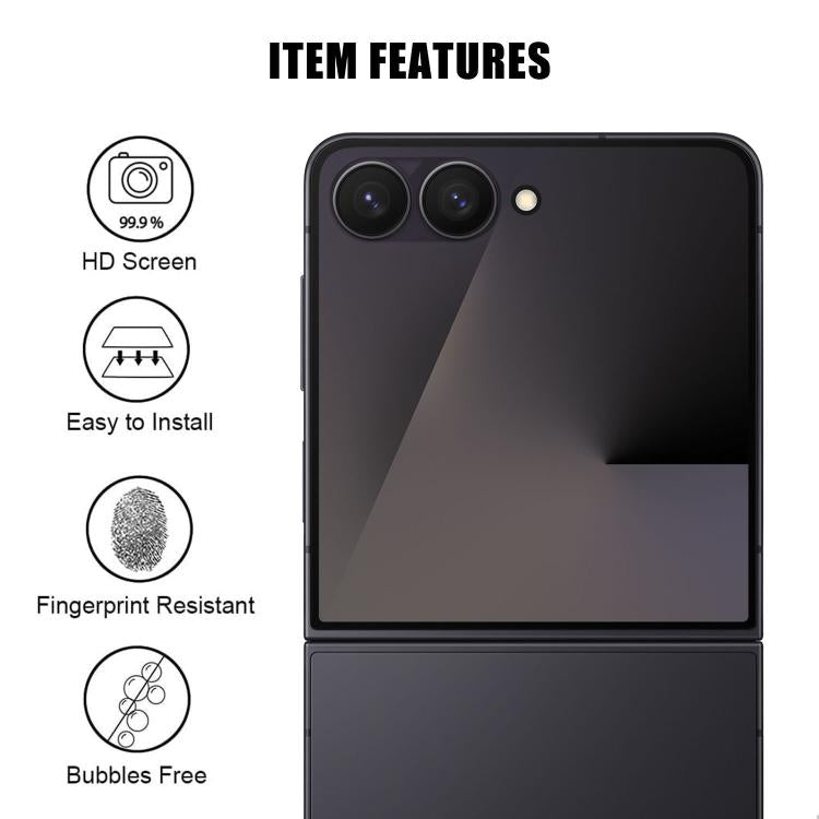 For Galaxy Z Flip7 5G Kalebol Transparent HD Anti-Fingerprint AR Integrated Camera Lens Tempered Glass Film