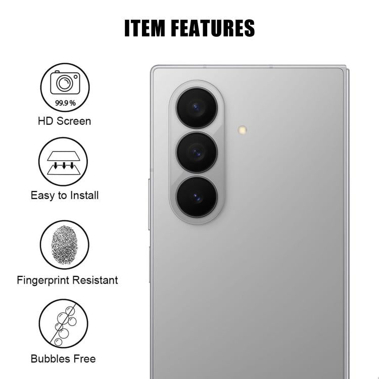 For Galaxy Z Fold7 5G Kalebol Transparent HD Anti-Fingerprint AR Integrated Camera Lens Tempered Glass Film