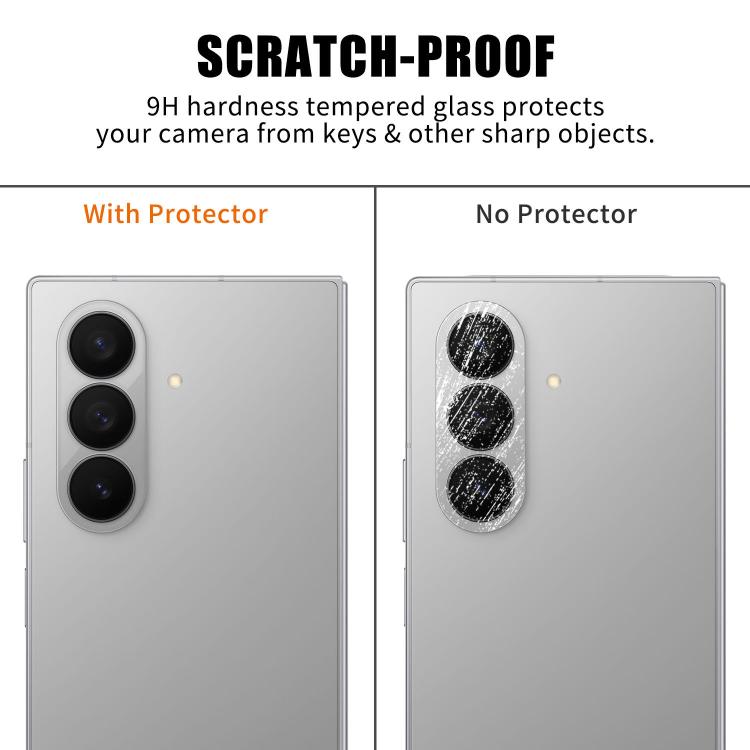 For Galaxy Z Fold7 5G Kalebol Transparent HD Anti-Fingerprint AR Integrated Camera Lens Tempered Glass Film