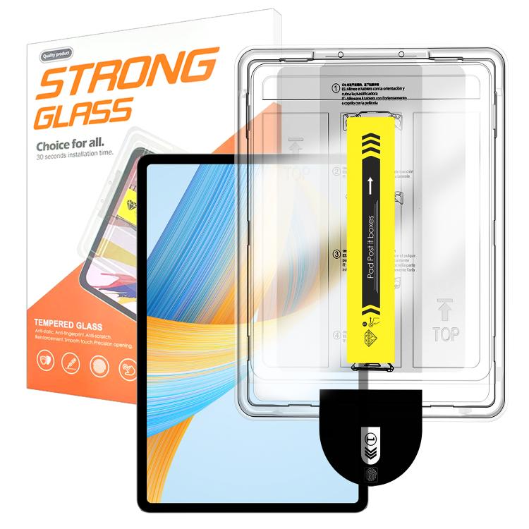 For Honor Pad V8 Pro 12.1 Easy Install Box Dust-Free HD Curved Edge Anti-Fingerprint Tempered Glass Tablet Film