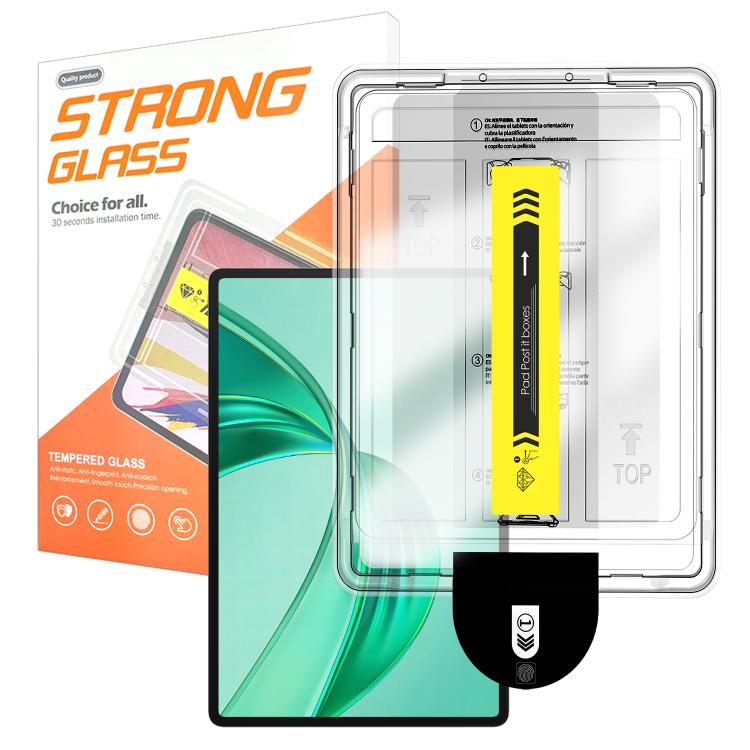 For Honor Tablet X9 Easy Install Box Dust-Free HD Curved Edge Anti-Fingerprint Tempered Glass Tablet Film