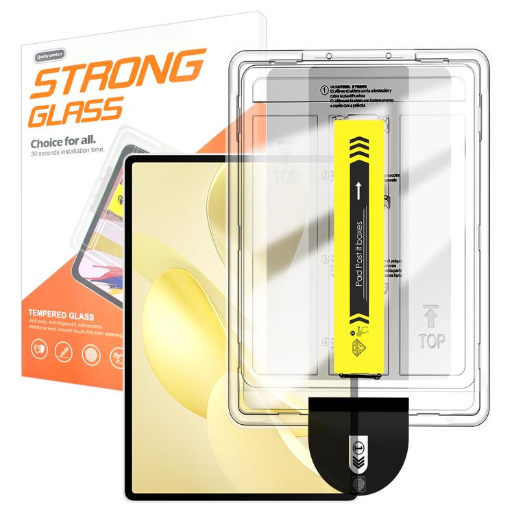 For Huawei MatePad Air 12 2025 Easy Install Box Dust-Free HD Curved Edge Anti-Fingerprint Tempered Glass Tablet Film