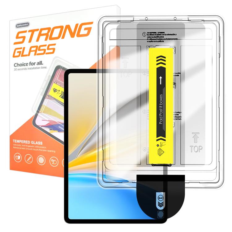 For vivo Pad SE Easy Install Box Dust-Free HD Curved Edge Anti-Fingerprint Tempered Glass Tablet Film