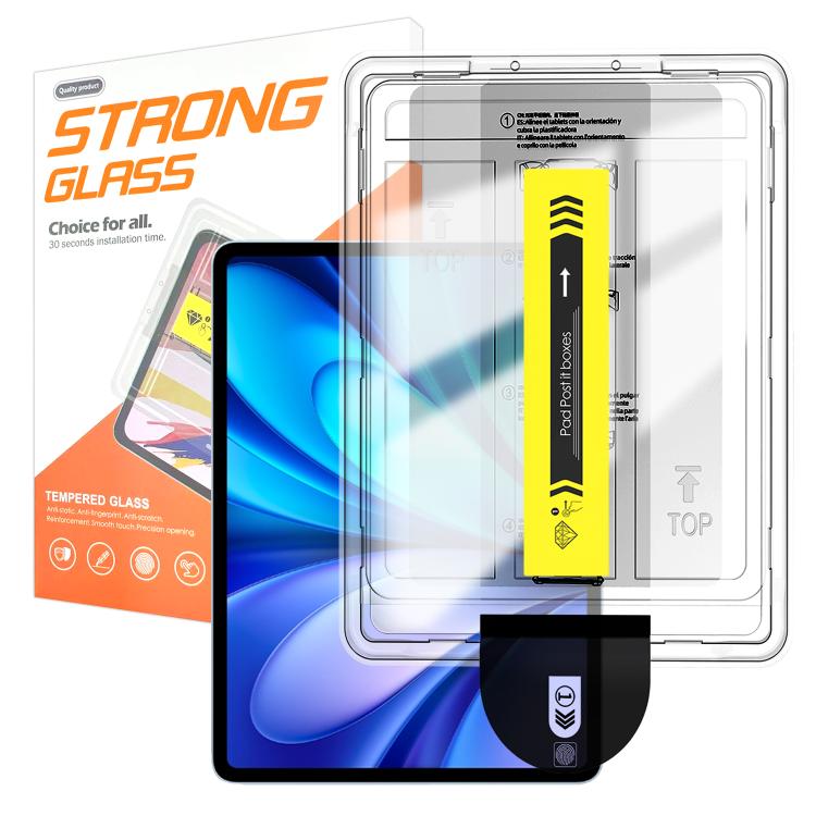 For vivo Pad5 Easy Install Box Dust-Free HD Curved Edge Anti-Fingerprint Tempered Glass Tablet Film