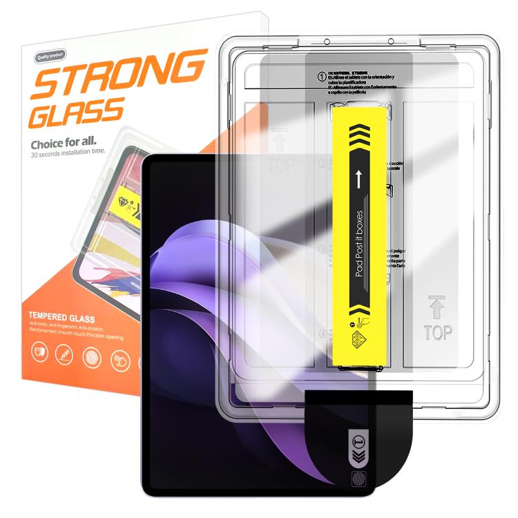 For vivo Pad3 Pro Easy Install Box Dust-Free HD Curved Edge Anti-Fingerprint Tempered Glass Tablet Film