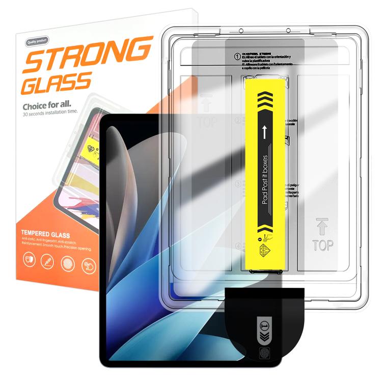 For vivo Pad2 Easy Install Box Dust-Free HD Curved Edge Anti-Fingerprint Tempered Glass Tablet Film