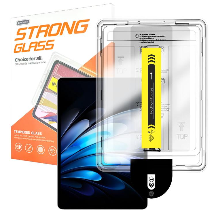 For vivo Pad5 Pro Easy Install Box Dust-Free HD Curved Edge Anti-Fingerprint Tempered Glass Tablet Film