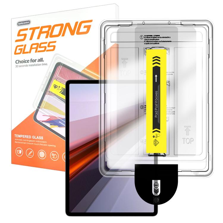 For vivo iQOO Pad2 Pro Easy Install Box Dust-Free HD Curved Edge Anti-Fingerprint Tempered Glass Tablet Film