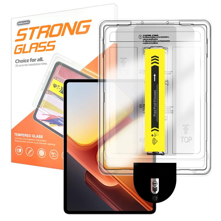 For vivo iQOO Pad2 Easy Install Box Dust-Free HD Curved Edge Anti-Fingerprint Tempered Glass Tablet Film