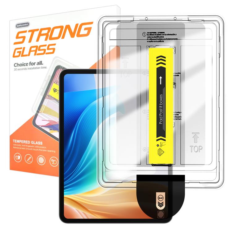 For OPPO Pad Air2 Easy Install Box Dust-Free HD Curved Edge Anti-Fingerprint Tempered Glass Tablet Film