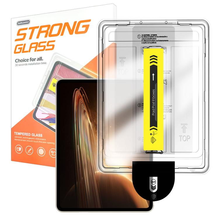 For OPPO Pad 2 Easy Install Box Dust-Free HD Curved Edge Anti-Fingerprint Tempered Glass Tablet Film