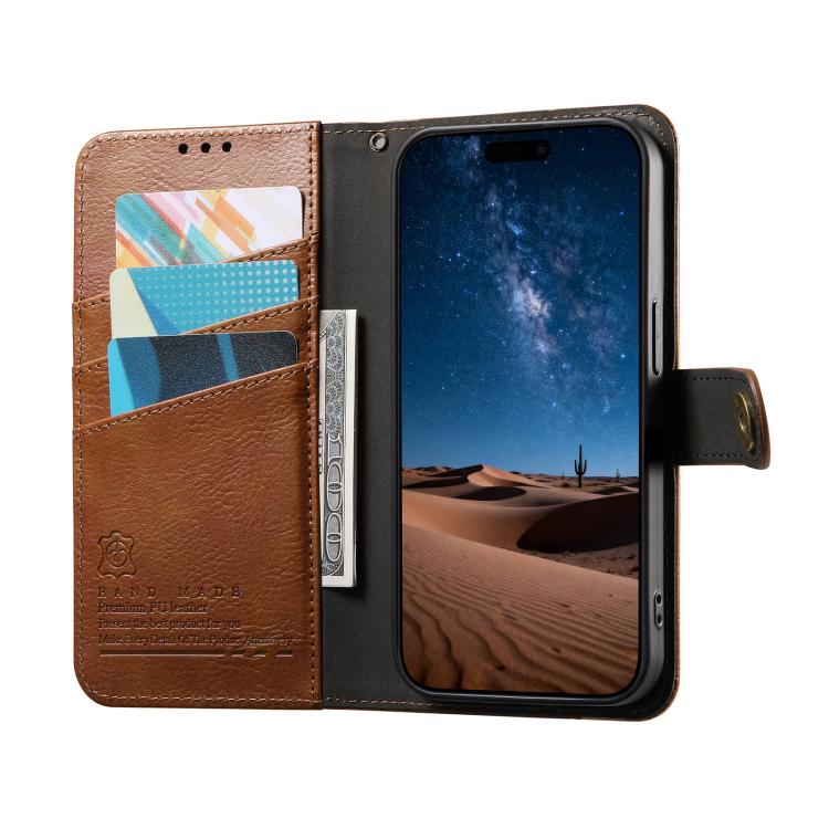 For Samsung Galaxy A14 Splicing Zipper Wallet Vegan Leather Phone Case with Strap