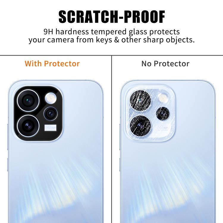For OPPO Reno15 Pro Global Kalebol Silk-Screened HD Anti-Fingerprint AR Integrated Camera Lens Tempered Glass Film