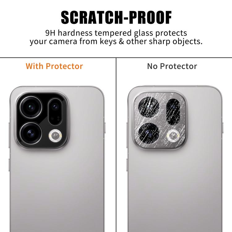 For OPPO Find X9 Kalebol Silk-Screened HD Anti-Fingerprint AR Integrated Camera Lens Tempered Glass Film