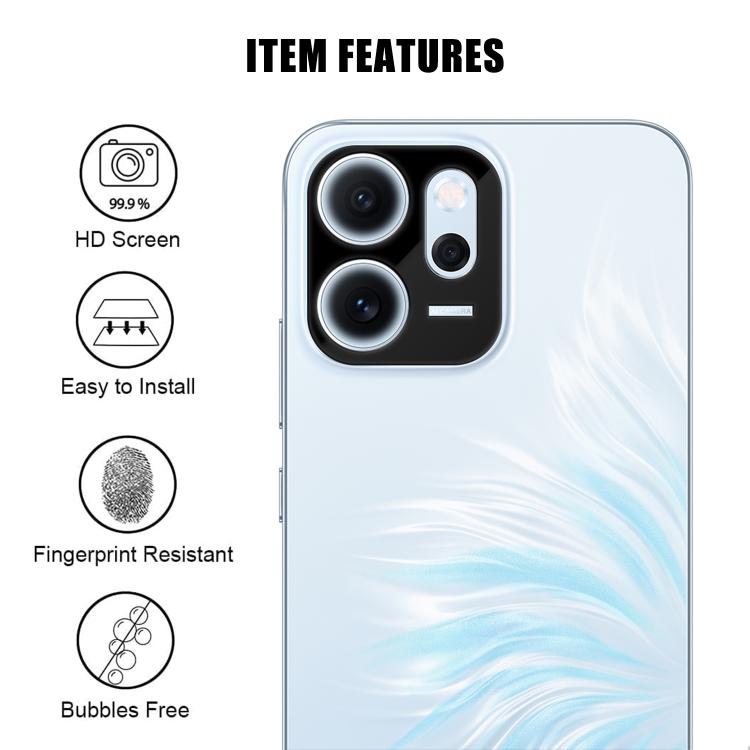 For OPPO Reno14F Kalebol Silk-Screened HD Anti-Fingerprint AR Integrated Camera Lens Tempered Glass Film