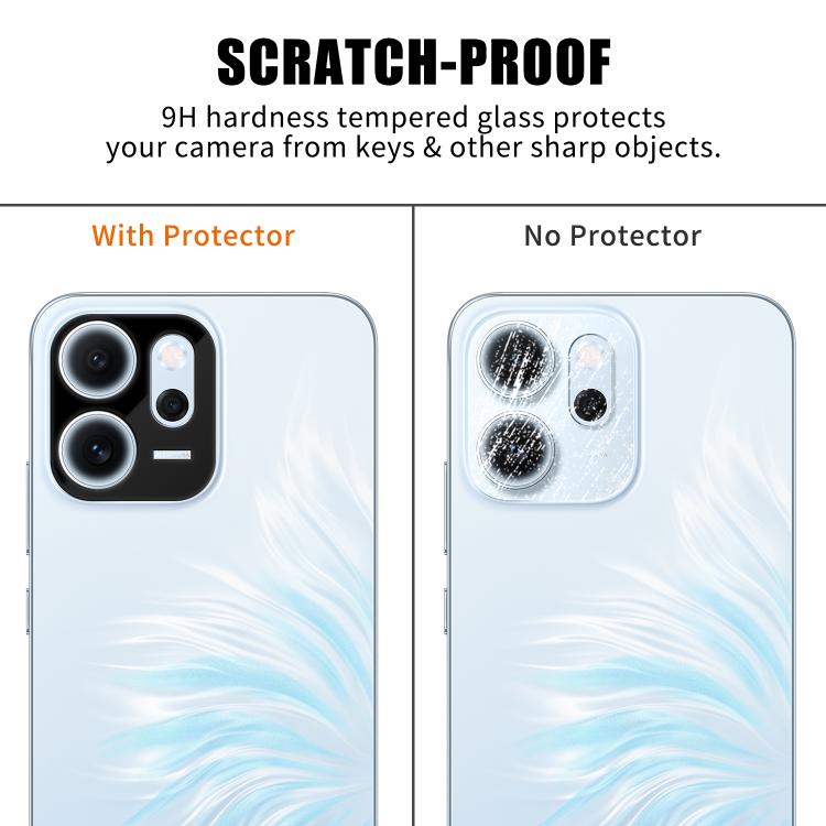 For OPPO Reno14F Kalebol Silk-Screened HD Anti-Fingerprint AR Integrated Camera Lens Tempered Glass Film