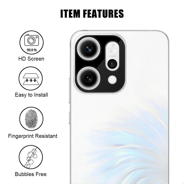 For OPPO Reno14 Pro Global Kalebol Silk-Screened HD Anti-Fingerprint AR Integrated Camera Lens Tempered Glass Film