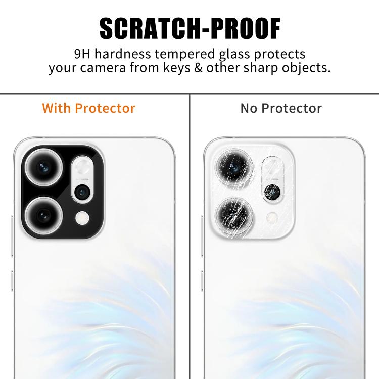 For OPPO Reno14 Global Kalebol Silk-Screened HD Anti-Fingerprint AR Integrated Camera Lens Tempered Glass Film