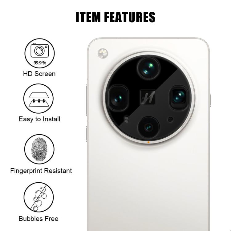 For OPPO Find X8 Ultra Kalebol Silk-Screened HD Anti-Fingerprint AR Integrated Camera Lens Tempered Glass Film