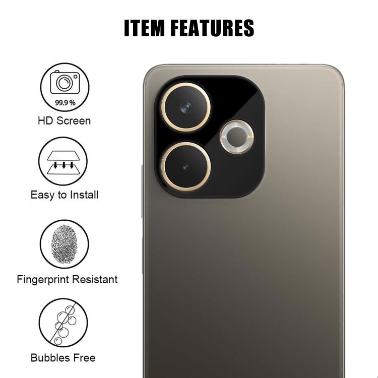 For OPPO A5 Pro Kalebol Silk-Screened HD Anti-Fingerprint AR Integrated Camera Lens Tempered Glass Film