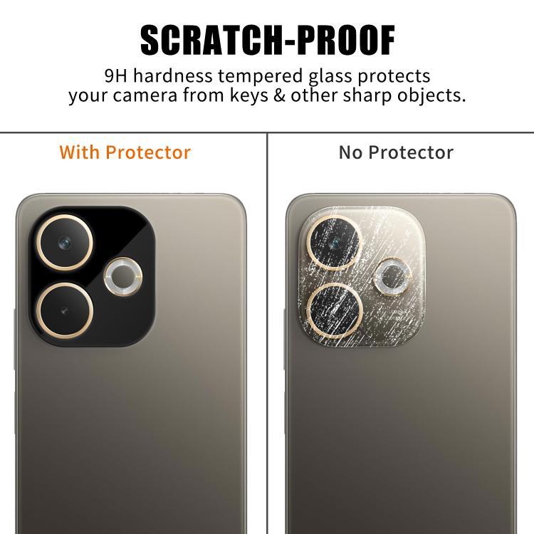 For OPPO A5 Pro Kalebol Silk-Screened HD Anti-Fingerprint AR Integrated Camera Lens Tempered Glass Film