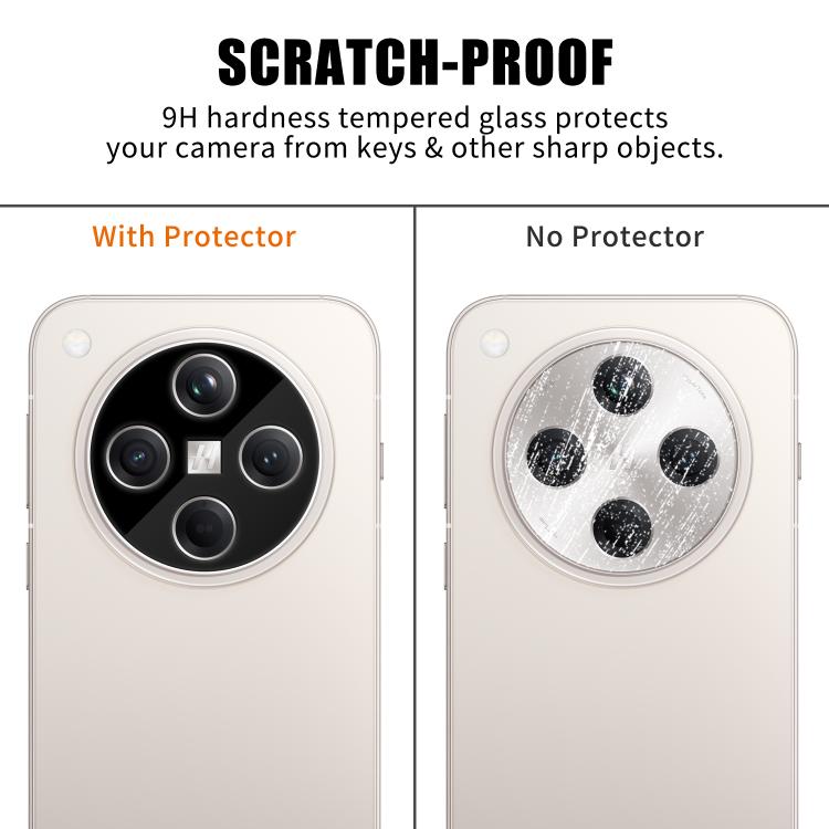 For OPPO Find X8 Kalebol Silk-Screened HD Anti-Fingerprint AR Integrated Camera Lens Tempered Glass Film