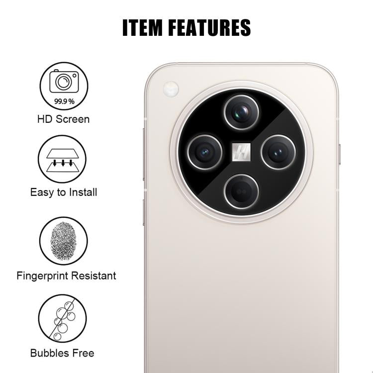 For OPPO Find X8 Pro Kalebol Silk-Screened HD Anti-Fingerprint AR Integrated Camera Lens Tempered Glass Film