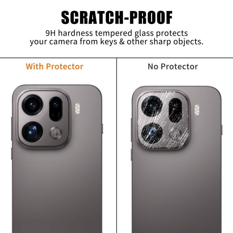 For OPPO Find X9 Pro Kalebol Transparent HD Anti-Fingerprint AR Integrated Camera Lens Tempered Glass Film