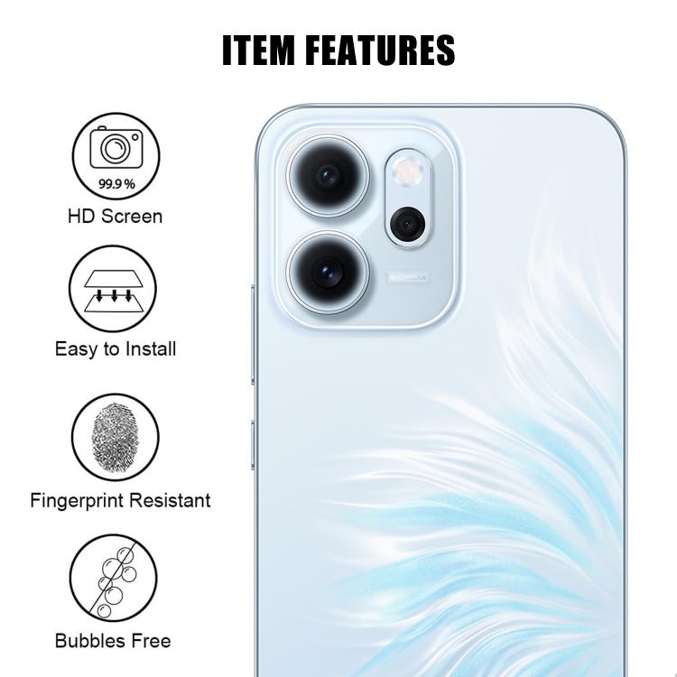 For OPPO Reno14F 5G Kalebol Transparent HD Anti-Fingerprint AR Integrated Camera Lens Tempered Glass Film