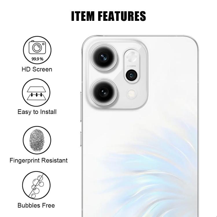For OPPO Reno14 Global Kalebol Transparent HD Anti-Fingerprint AR Integrated Camera Lens Tempered Glass Film