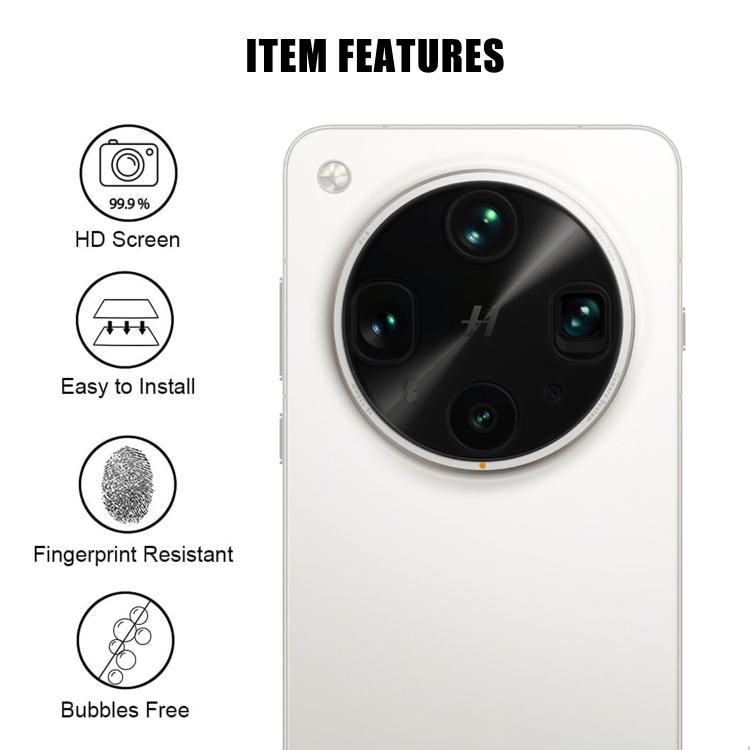 For OPPO Find X8 Ultra Kalebol Transparent HD Anti-Fingerprint AR Integrated Camera Lens Tempered Glass Film
