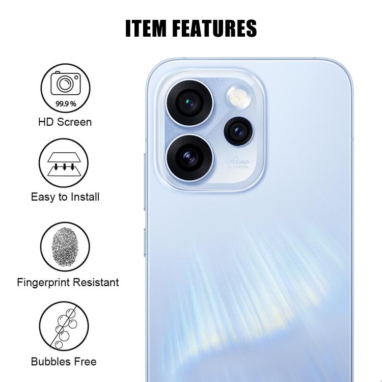 For OPPO Reno15 Pro Max 5G Global Kalebol Transparent HD Anti-Fingerprint AR Integrated Camera Lens Tempered Glass Film
