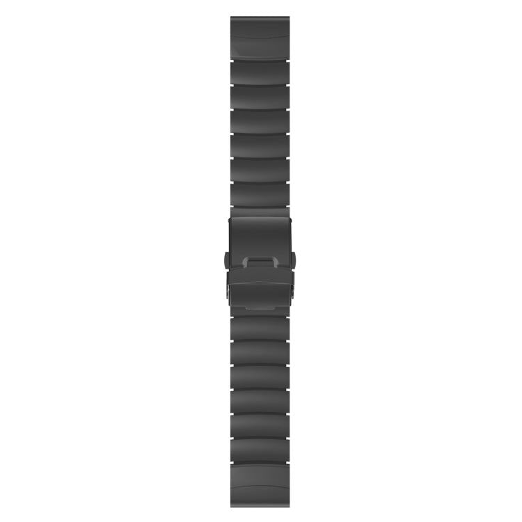 For Garmin 22mm Safety Buckle Single Bead Silicone Titanium Alloy Watch Band