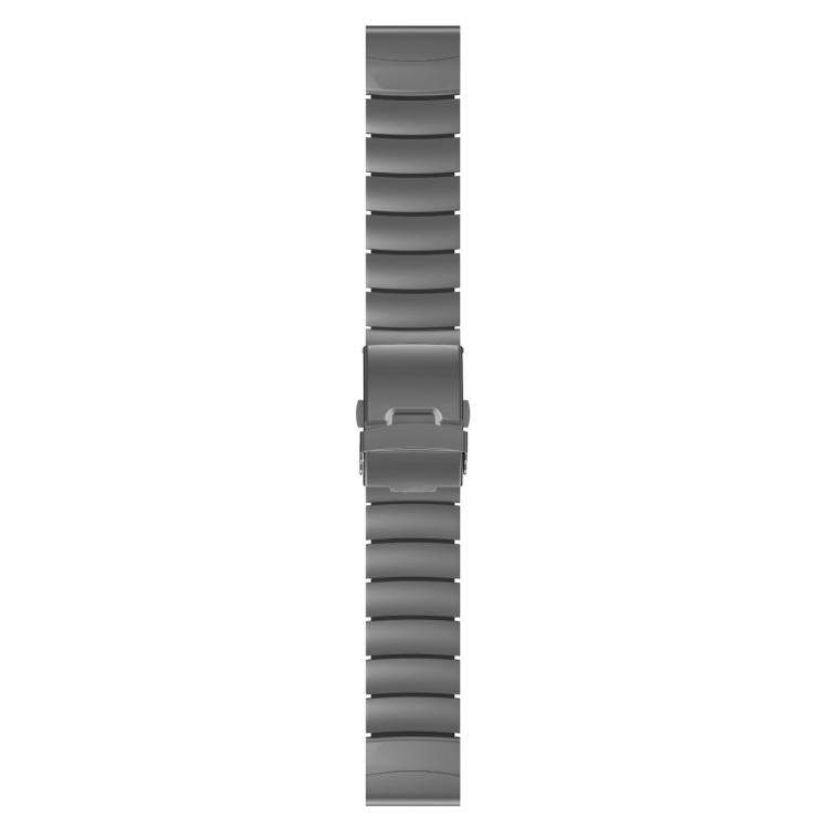 For Garmin 22mm Safety Buckle Single Bead Silicone Titanium Alloy Watch Band